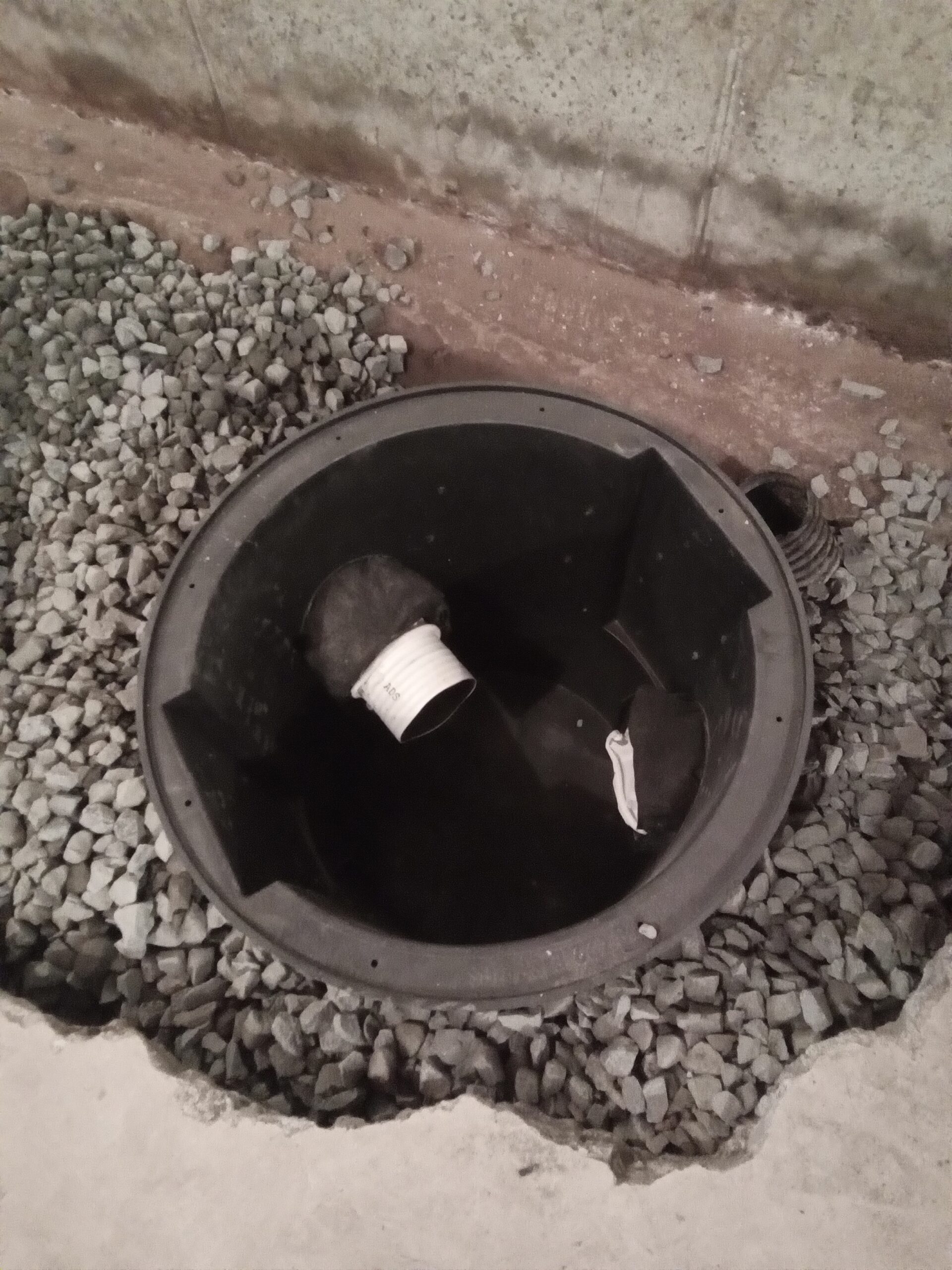 Sump pump and drain for this Berwick PA basement waterproofing system.