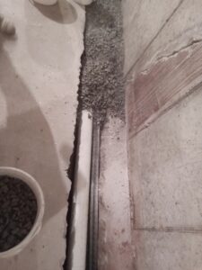 Drainage pipes put in this Bloomsburg PA basement as part of their waterproofing.