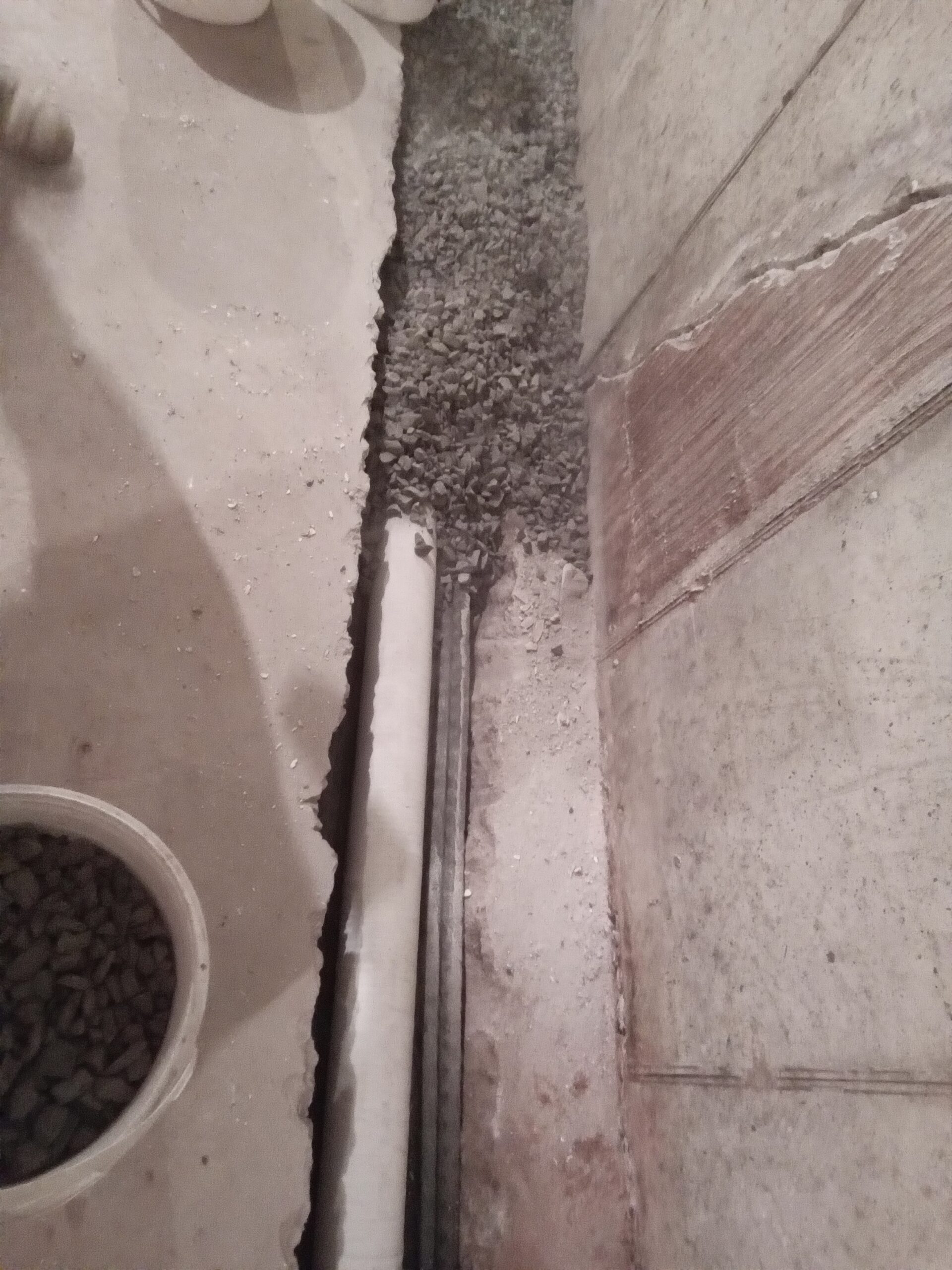 Drainage pipes put in this Bloomsburg PA basement as part of their waterproofing.