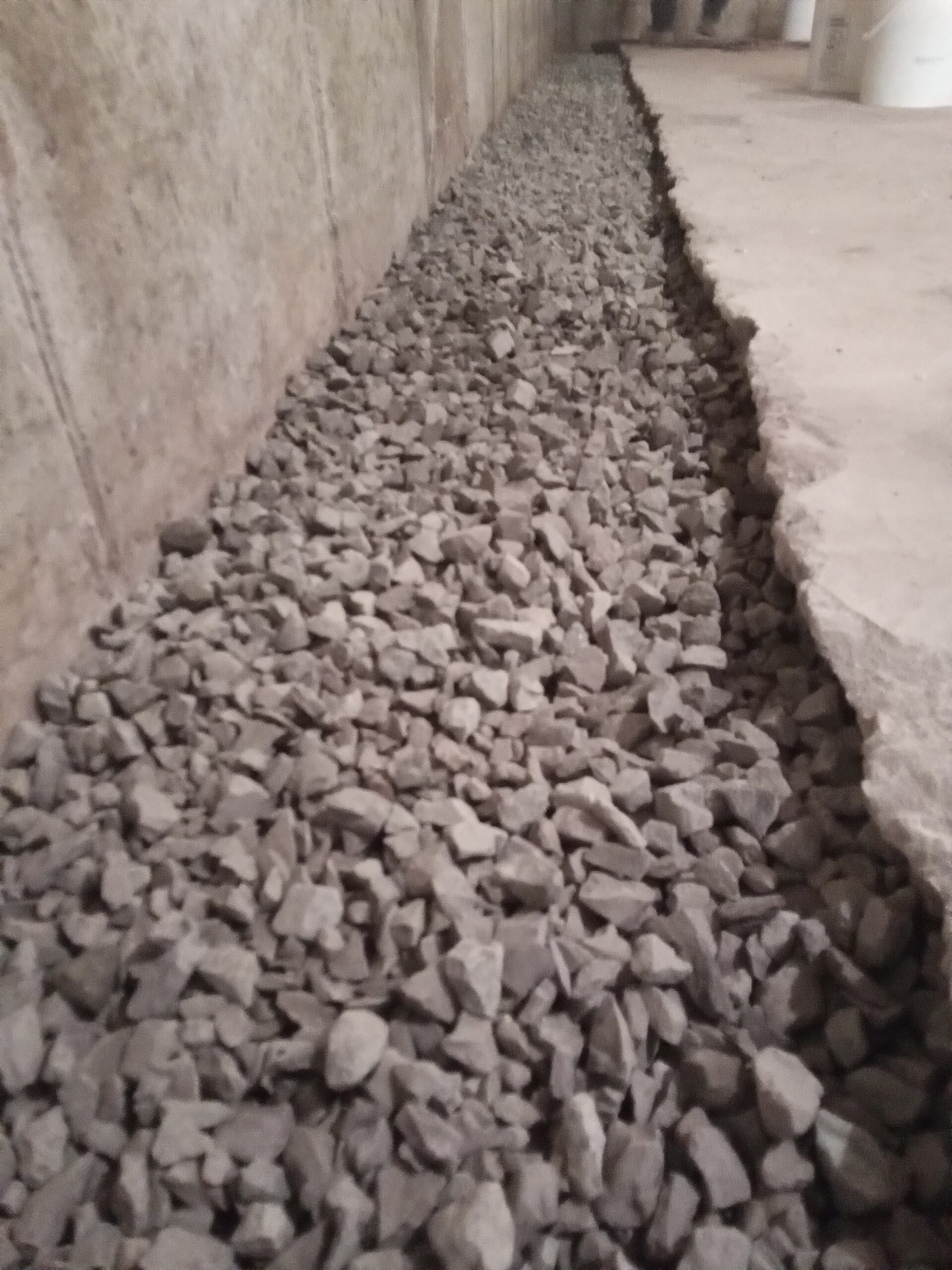 Drain trench for basement waterproofing system in Northumberland County PA