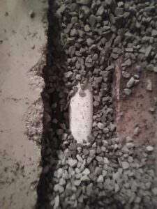 Drain pipe of a basement waterproofing system in Sunbury PA.