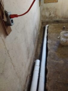 Basement Waterproofing pipe in Wilmington DE