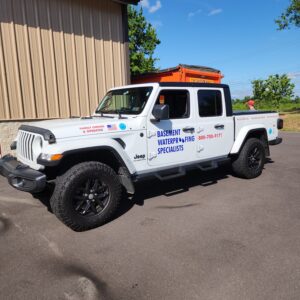 Exchange PA basement waterproofing system installed