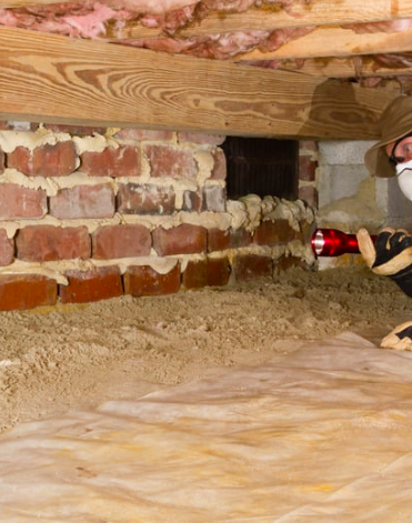 Removing mold from this basement crawl space in Swarthmore PA.