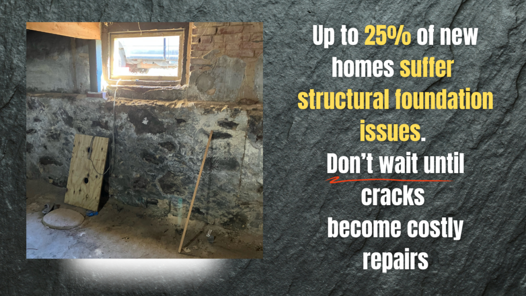 25% of new homes have foundation problems graphic