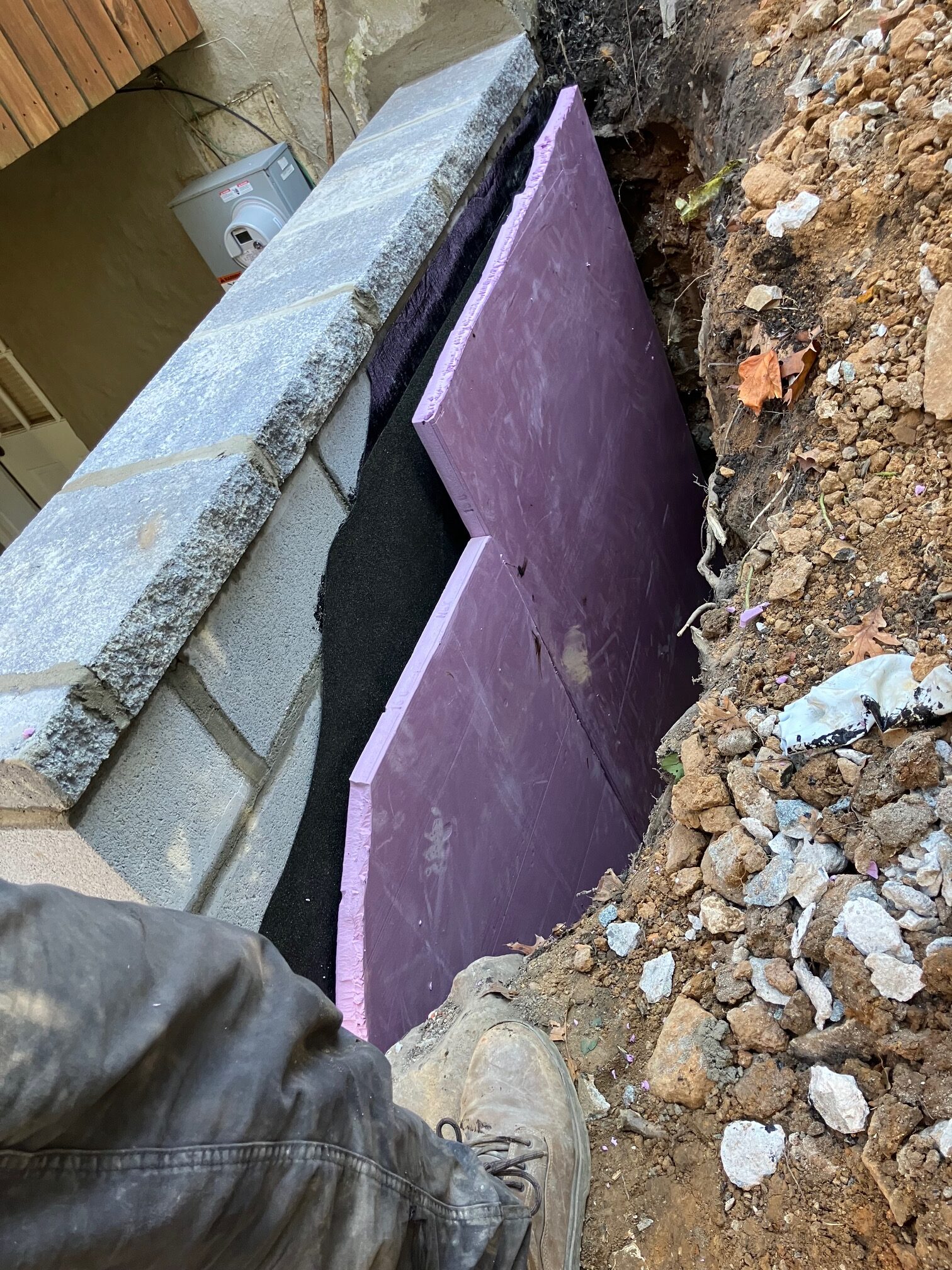 Foundation wall repair in Norristown PA