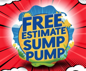 free estimate sump pump installation ad graphic