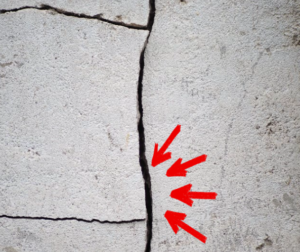 cracked wall from a foundation repair in Millersville PA